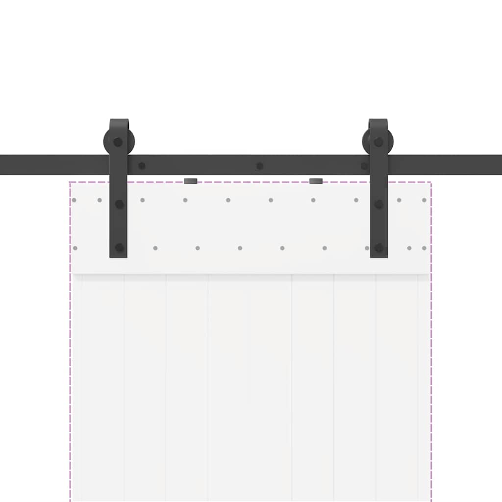 Kit di Binari per Porte Scorrevoli 152,5 cm Acciaio Nero 4009710