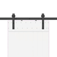 Kit di Binari per Porte Scorrevoli 152,5 cm Acciaio Nero 4009710