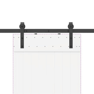 Kit di Binari per Porte Scorrevoli 152,5 cm Acciaio Nero 4009710