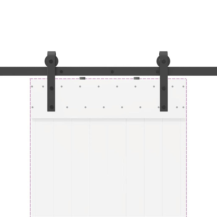 Kit di Binari per Porte Scorrevoli 152,5 cm Acciaio Nero 4009710