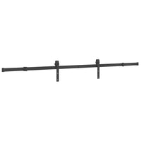 Kit di Binari per Porte Scorrevoli 213,5 cm Acciaio Nero 4009711