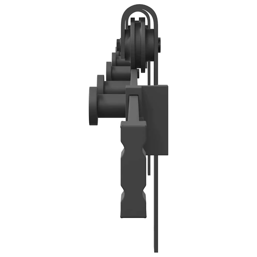 Kit di Binari per Porte Scorrevoli 213,5 cm Acciaio Nero