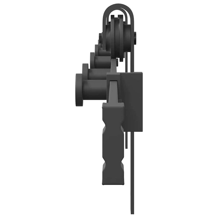 Kit di Binari per Porte Scorrevoli 213,5 cm Acciaio Nero 4009711