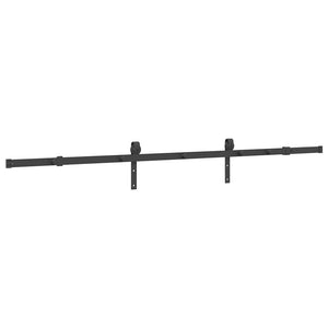 Kit di Binari per Porte Scorrevoli 213,5 cm Acciaio Nero 4009711
