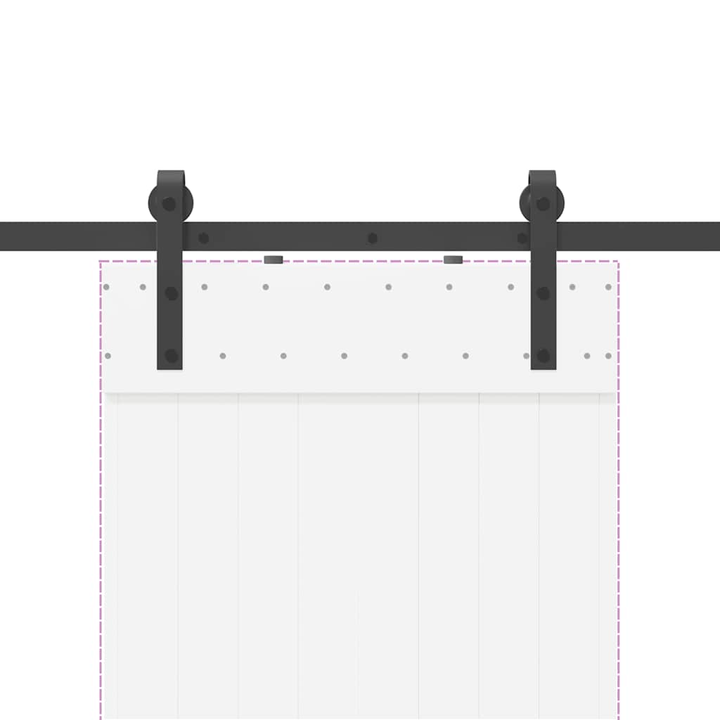 Kit di Binari per Porte Scorrevoli 213,5 cm Acciaio Nero 4009711