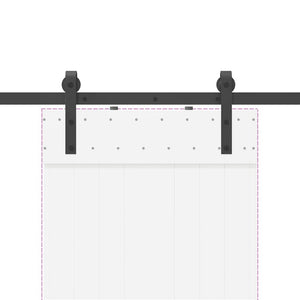 Kit di Binari per Porte Scorrevoli 213,5 cm Acciaio Nero 4009711