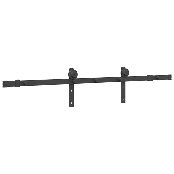 Kit di Binari per Porte Scorrevoli 152 cm Acciaio Nero 4009714