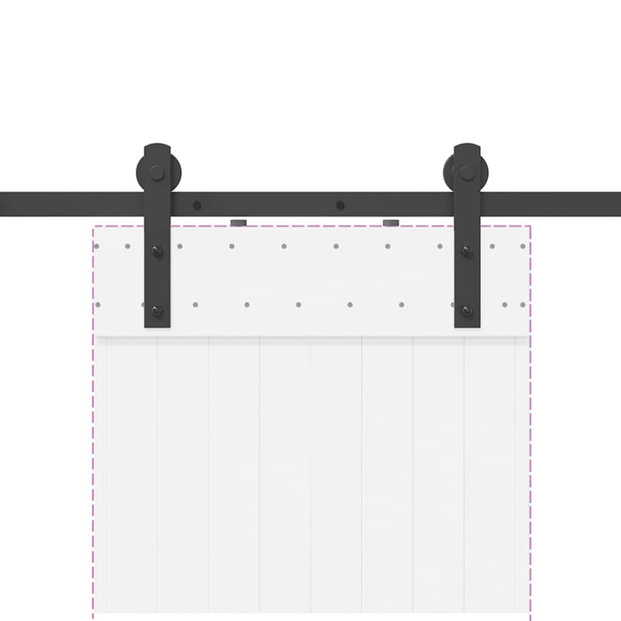 Kit di Binari per Porte Scorrevoli 152 cm Acciaio Nero 4009714