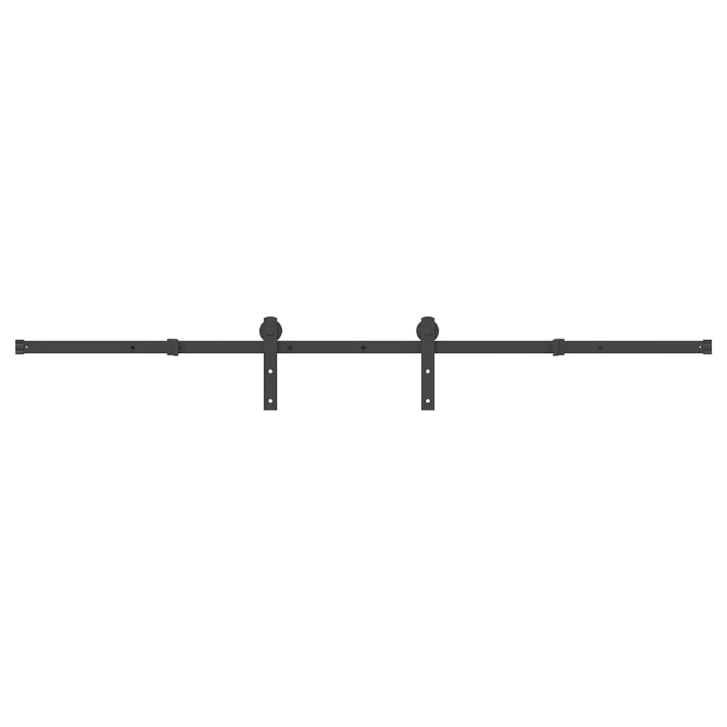 vidaXL Kit di Binari per Porte Scorrevoli 213,5 cm Acciaio Nero