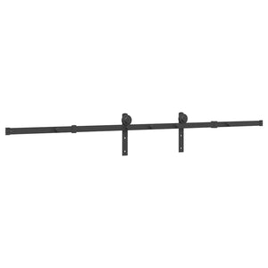 Kit di Binari per Porte Scorrevoli 213,5 cm Acciaio Nero 4009715