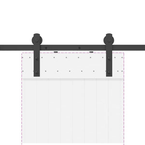 vidaXL Kit di Binari per Porte Scorrevoli 213,5 cm Acciaio Nero