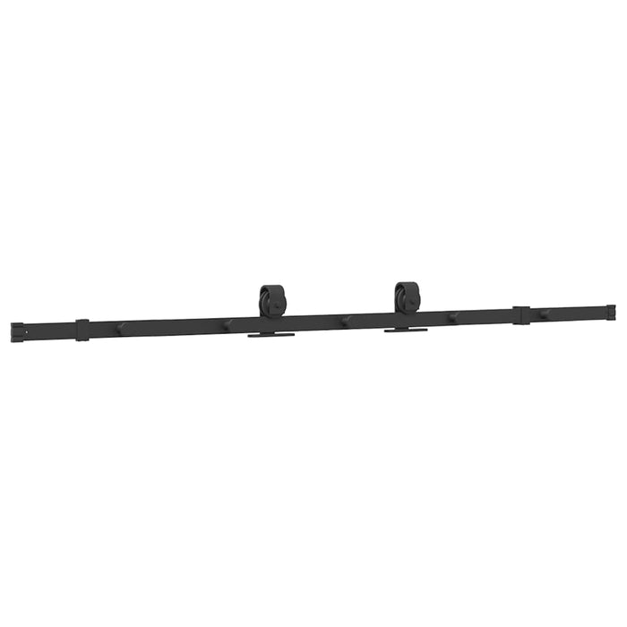 Kit di Binari per Porte Scorrevoli 183 cm Acciaio Nero 4009716