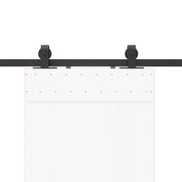 Kit di Binari per Porte Scorrevoli 200 cm Acciaio Nero 4009717