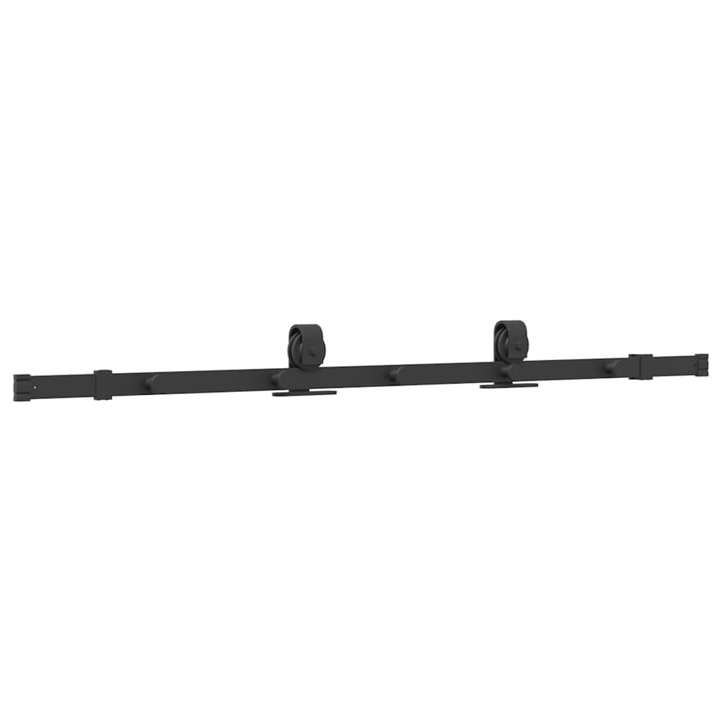 Kit di Binari per Porte Scorrevoli 152,5 cm Acciaio Nero 4009718