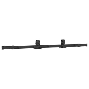 Kit di Binari per Porte Scorrevoli 152,5 cm Acciaio Nero 4009718