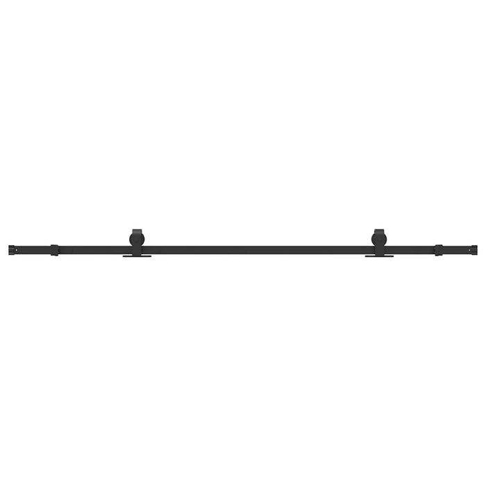 Kit di Binari per Porte Scorrevoli 213 cm Acciaio Nero 4009719
