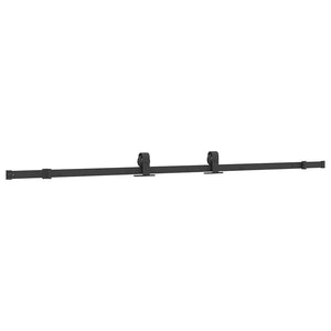 Kit di Binari per Porte Scorrevoli 213 cm Acciaio Nero 4009719