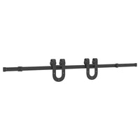 Kit di Binari per Porte Scorrevoli 183 cm Acciaio Nero 4009720