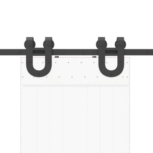 vidaXL Kit di Binari per Porte Scorrevoli 200 cm Acciaio Nero