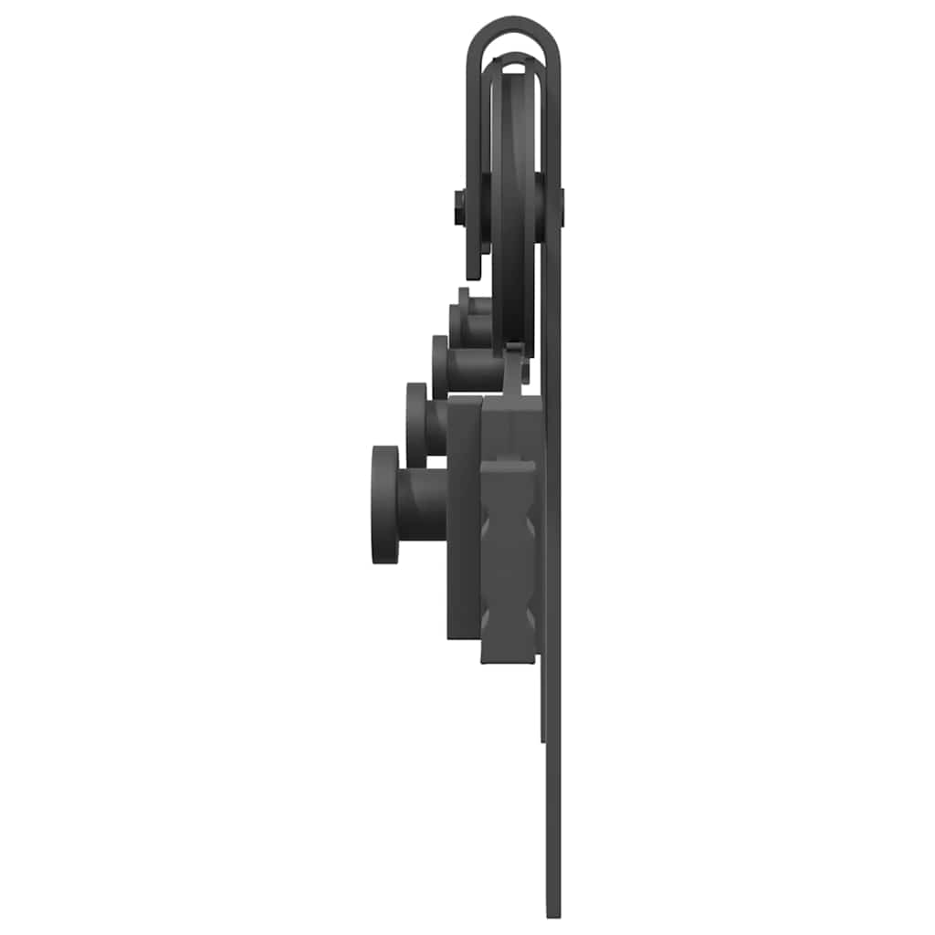 Kit di Binari per Porte Scorrevoli 183 cm Acciaio Nero