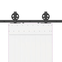 Kit di Binari per Porte Scorrevoli 183 cm Acciaio Nero 4009728