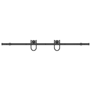 Kit di Binari per Porte Scorrevoli 183 cm Acciaio Nero 4009732