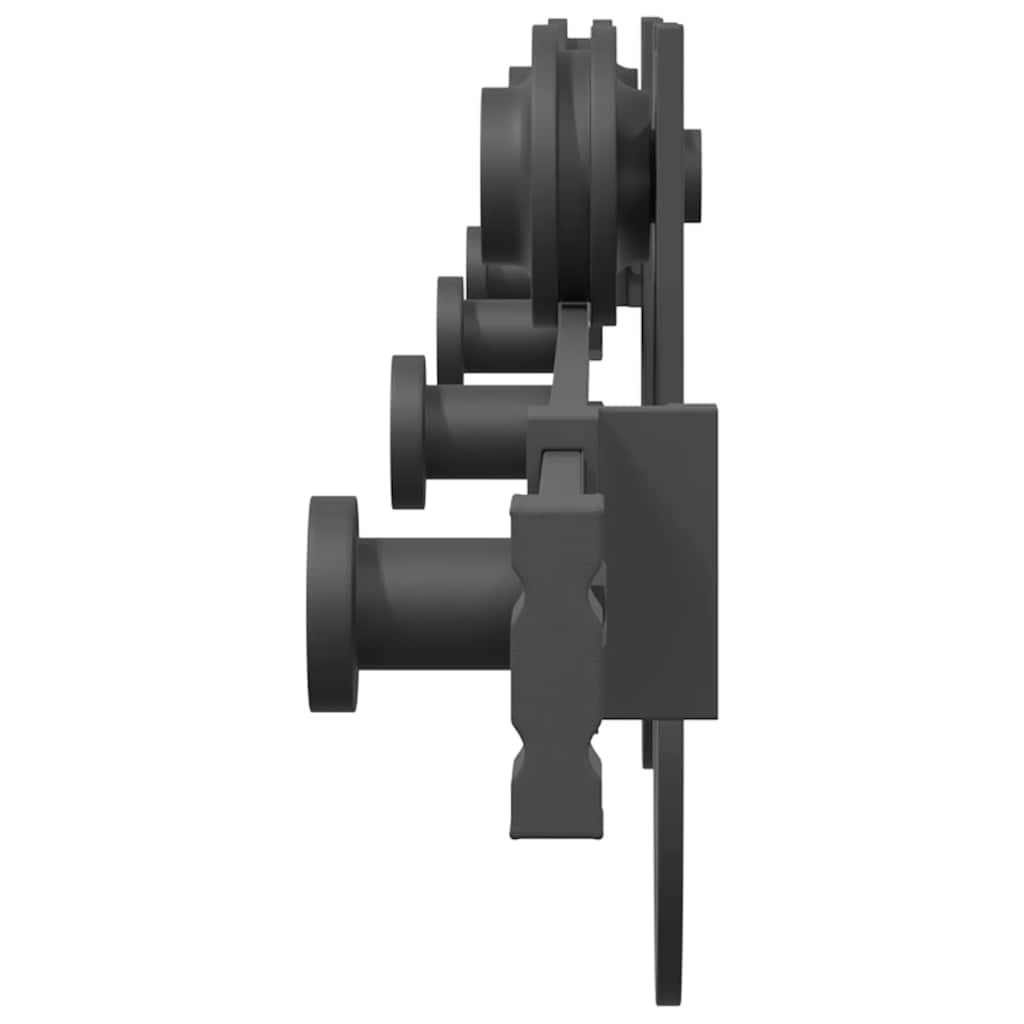 Kit di Binari per Porte Scorrevoli 183 cm Acciaio Nero 4009732