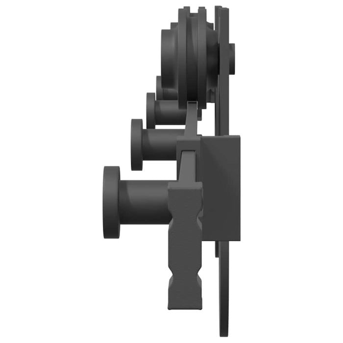 Kit di Binari per Porte Scorrevoli 200 cm Acciaio Nero