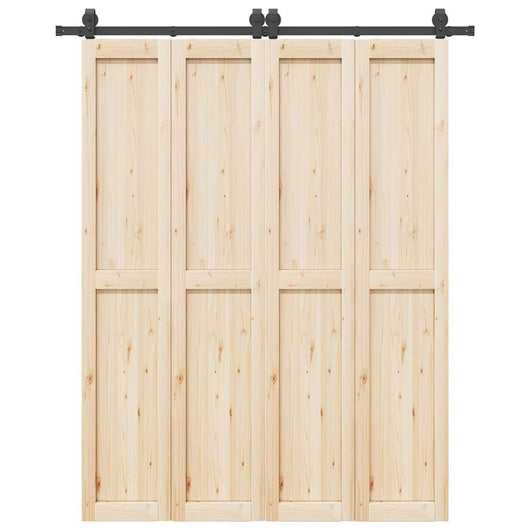 Kit di Binari per Porte Scorrevoli 183 cm Acciaio Nero 4009740