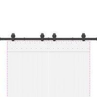 vidaXL Kit di Binari per Porte Scorrevoli 200 cm Acciaio Nero