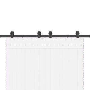 vidaXL Kit di Binari per Porte Scorrevoli 200 cm Acciaio Nero