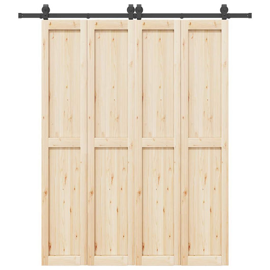 vidaXL Kit di Binari per Porte Scorrevoli 200 cm Acciaio Nero