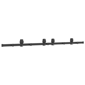 Kit di Binari per Porte Scorrevoli 183 cm Acciaio Nero 4009744