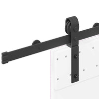 Kit di Binari per Porte Scorrevoli 183 cm Acciaio Nero 4009744
