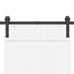 Kit di Binari per Porte Scorrevoli 183 cm Acciaio Nero 4009748