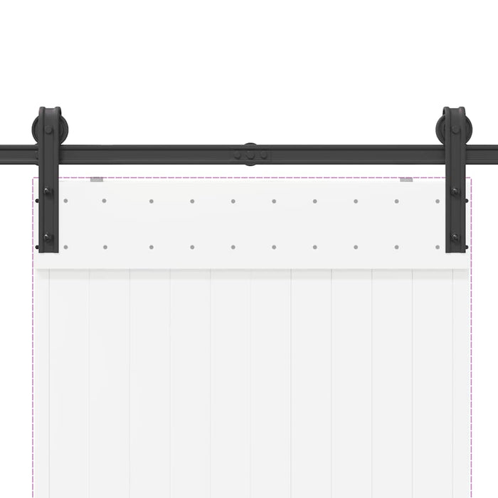 vidaXL Kit di Binari per Porte Scorrevoli 183 cm Acciaio Nero