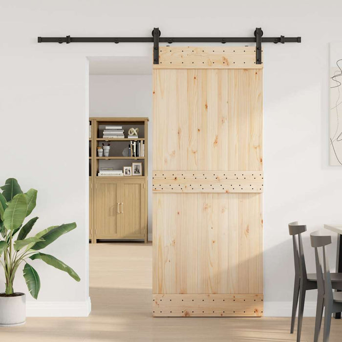 vidaXL Kit di Binari per Porte Scorrevoli 200 cm Acciaio Nero