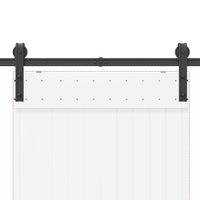 Kit di Binari per Porte Scorrevoli 200 cm Acciaio Nero 4009749