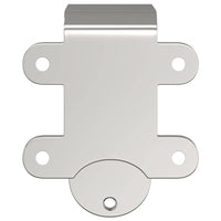 Staffe Bypass Porta della Fienile 4 pz Guide Tonde Acciaio Inox 4009761