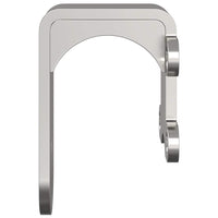 Staffe Bypass Porta della Fienile 4 pz Guide Tonde Acciaio Inox 4009761