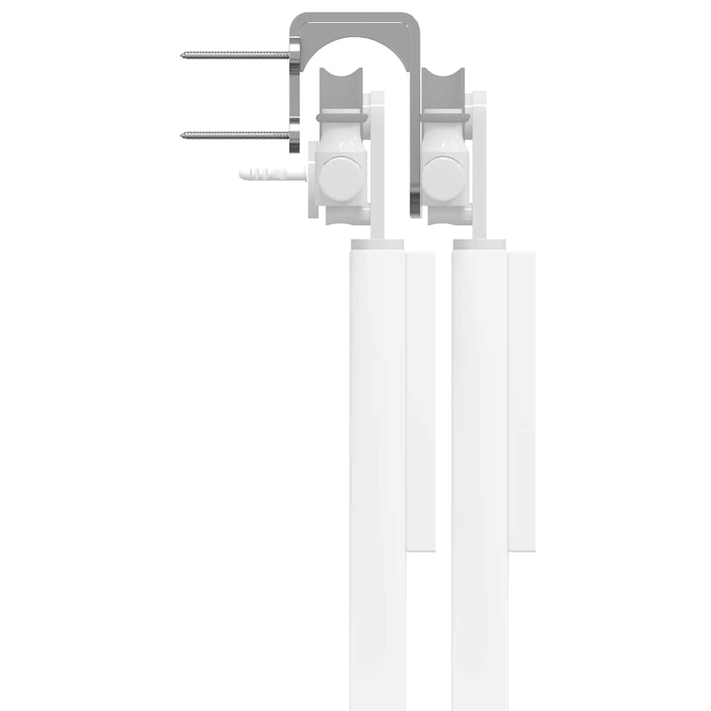 Staffe Bypass Porta della Fienile 4 pz Guide Tonde Acciaio Inox 4009761