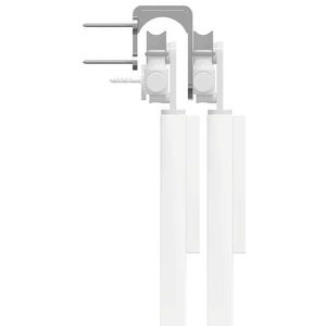 Staffe Bypass Porta della Fienile 4 pz Guide Tonde Acciaio Inox 4009761