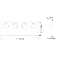 Giuntatore Binario Porta da Fienile per Binario Piatto 8x3 cm 4009762