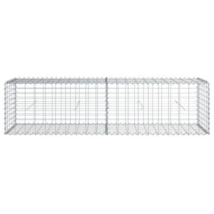 Cesto Gabbione con Copertura 200x50x50 cm Ferro Zincato