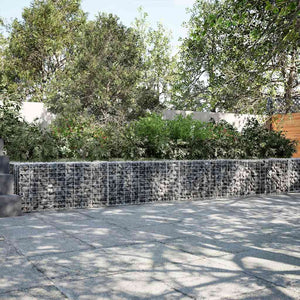 Cesto Gabbione con Copertura 700x50x50 cm in Ferro Zincato 3295138