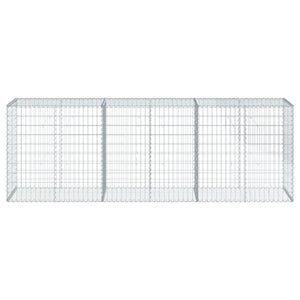 Cesto Gabbione con Copertura 300x50x100 cm in Ferro Zincato