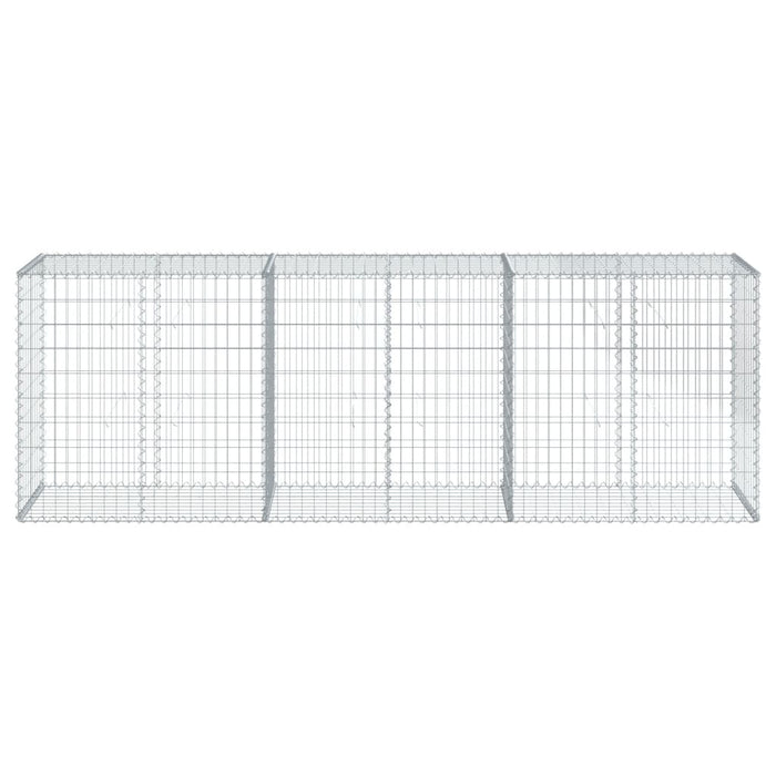 Cesto Gabbione con Copertura 300x50x100 cm in Ferro Zincato