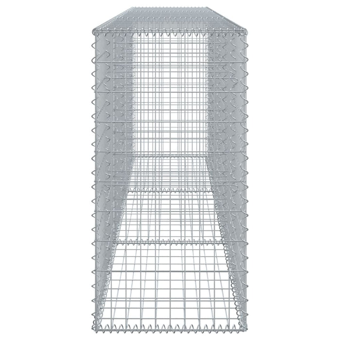 Cesto Gabbione con Copertura 300x50x100 cm in Ferro Zincato