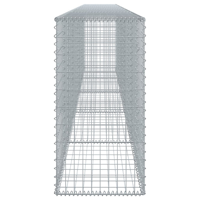 Cesto Gabbione con Copertura 500x50x100 cm in Ferro Zincato