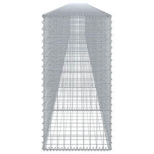 Cesto Gabbione con Copertura 1000x50x100 cm in Ferro Zincato